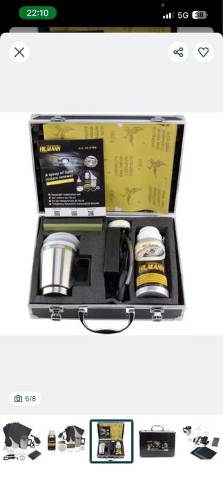 Kit polimer Hilmann pentru recondiționare faruri auto – soluție profesională