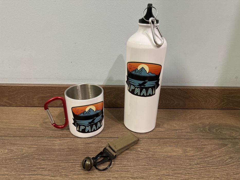 Метална бутилка и чаша (нови)