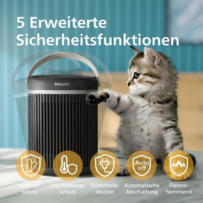 Aeroterma ceramica Philips CX3120/01 Seria 3000, 2000W, Negru