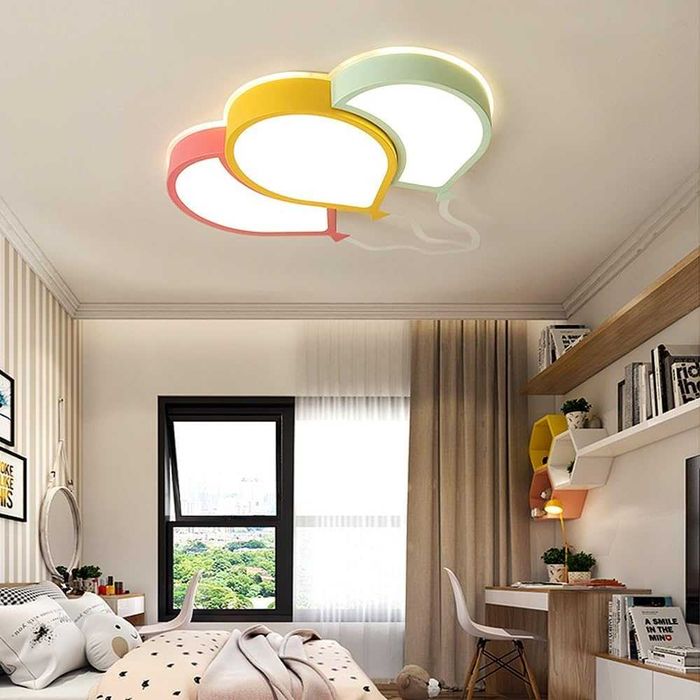 LED ЛЕД детски полилей лампа димируемо дистанционно балон, анимационен