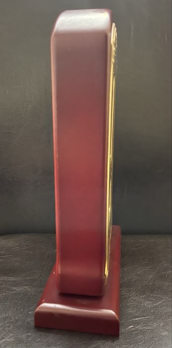 Ceas de cameră din mahon si argint 925