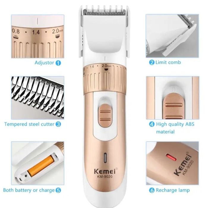 Перезаряжаемый мужской триммер Kemei для стрижки волос