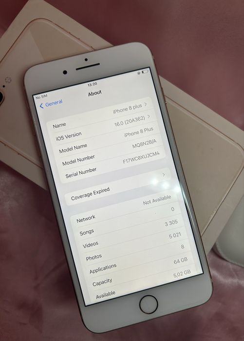 iPhone 8 Plus Gold 64GB в отлично състояние