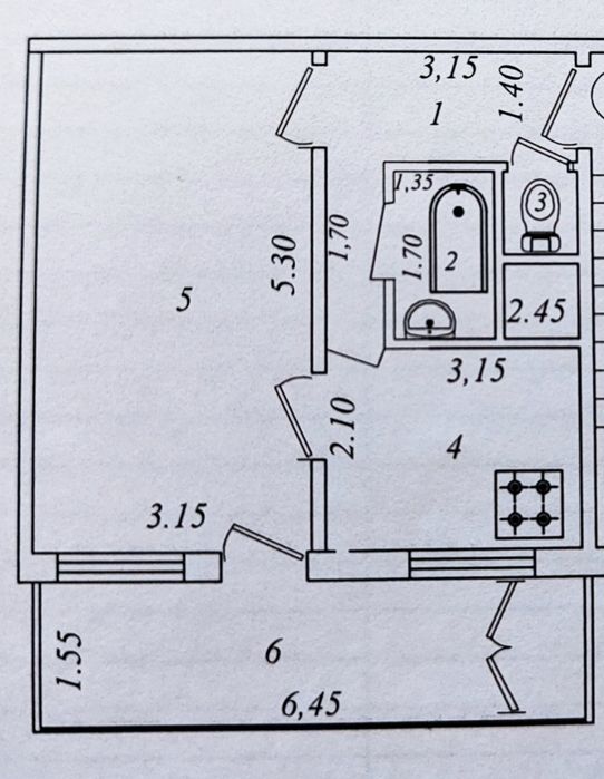 Юнусабад 10, 1(2)/5/5 УлУчШеНкА Неторец Балкон 6 на 2 Средний Ремонт
