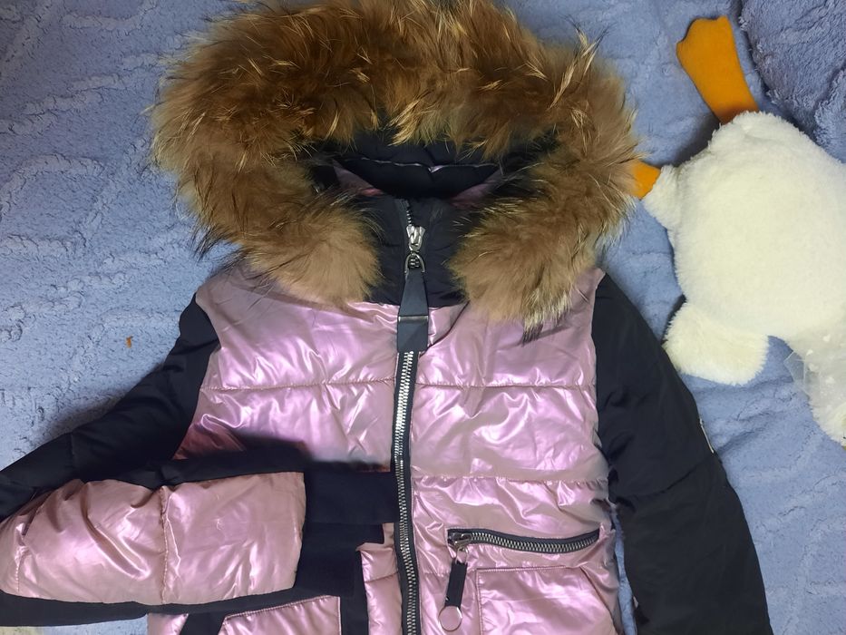 Зимний девочк пуховик 134 рост