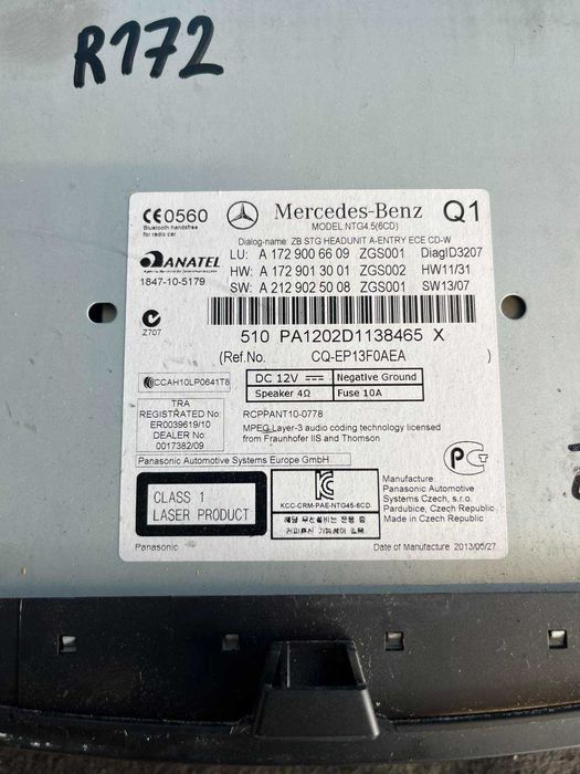 Медия Mercedes SLK W172 R172 Команд Навигация Мерцедес СЛК