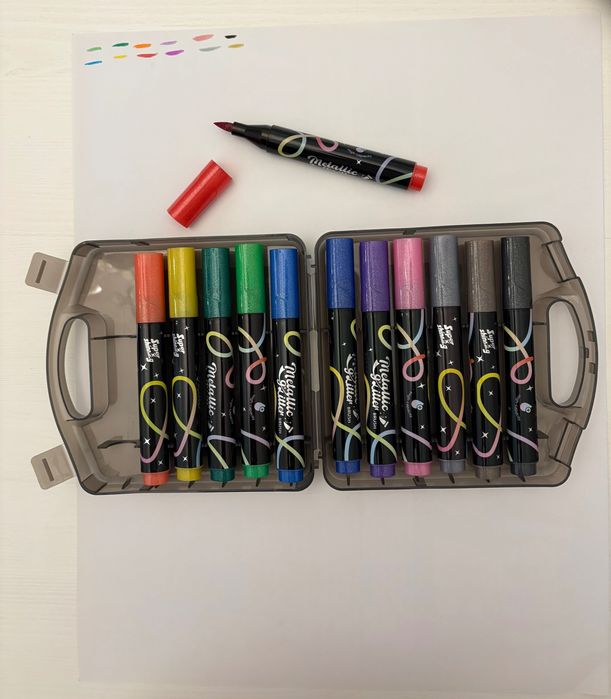 Фломастеры metallic glitter 12 шт