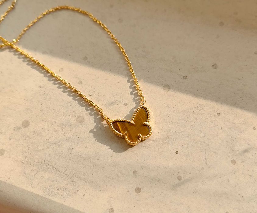 Златно дамско колие с пепруда от тигрово око, Van Cleef & Arpels VCA