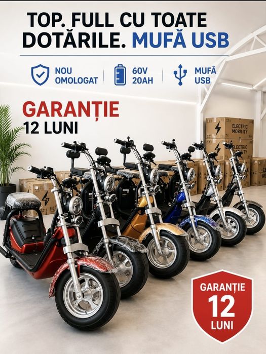 Scuter electric nou cu baterie detașabilă litiu Pro