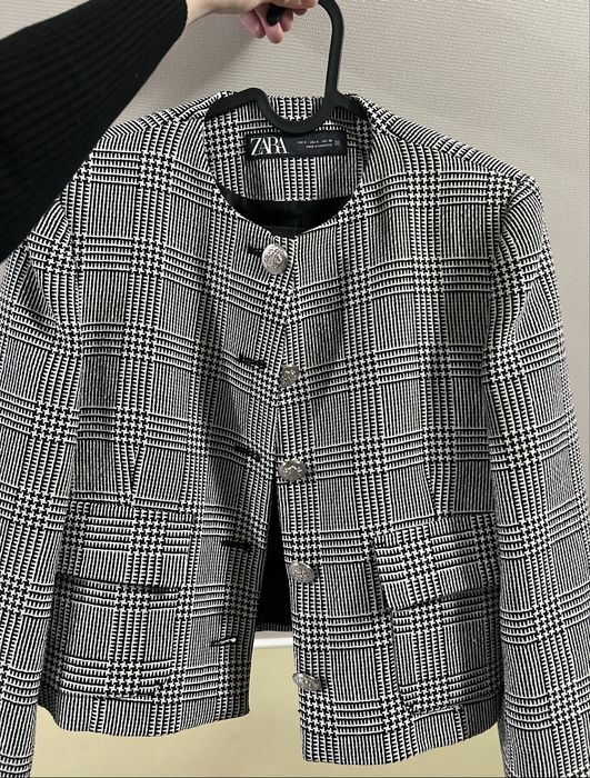Клетчатый пиджак ZARA