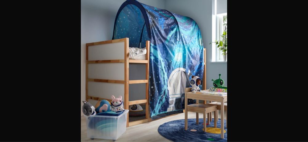 Pat lemn pt copii IKEA KURA