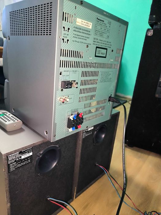 МОЩНА Panasonic аудио система – 5 CD, бас, дистанционно | ПЕРФЕКТНА