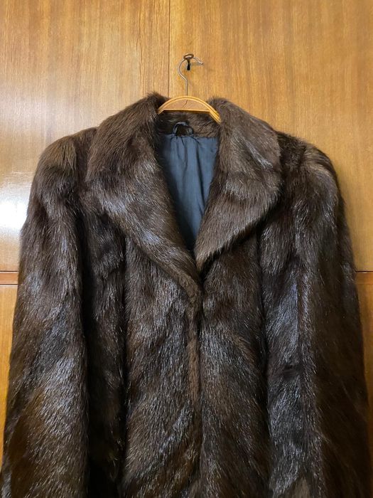 Кожено палто лисица ново