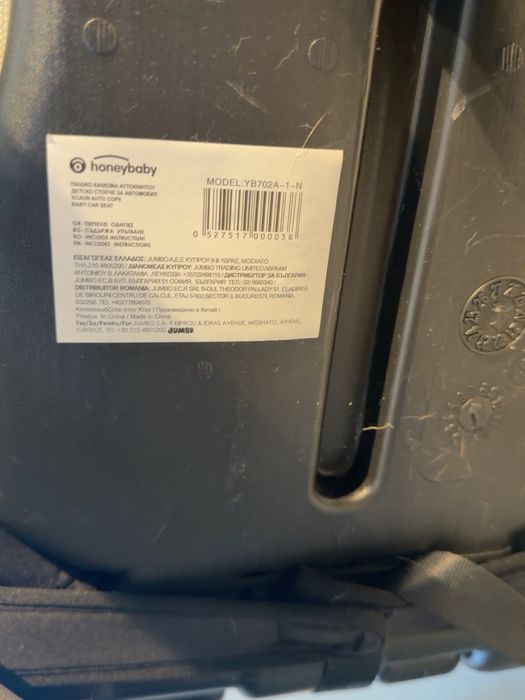 Vând scaun auto pentru copii Honey Baby, model YB702A, potrivit pentru greutatea de 9–36 kg (grupele I, II și III).