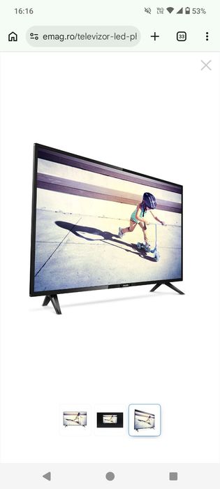 Televizor LED Philips, 80cm, 32PHT4112/12, HD, Clasa A+