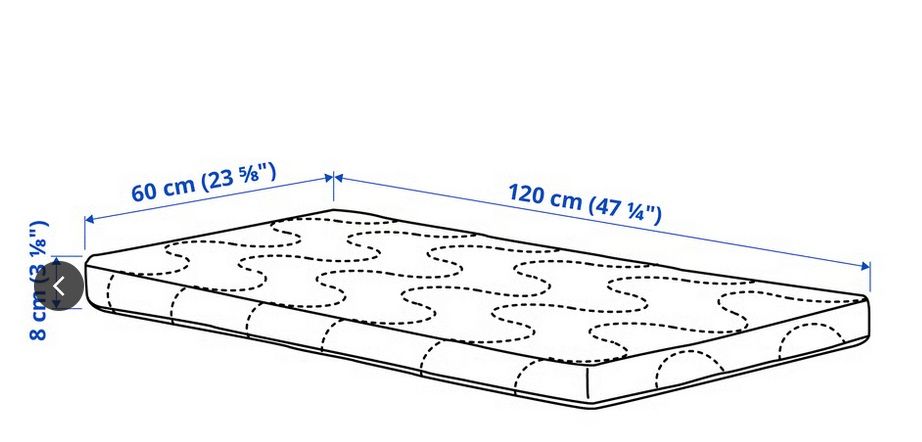 Patut Sundvik 60x120 cm si saltea Skonast