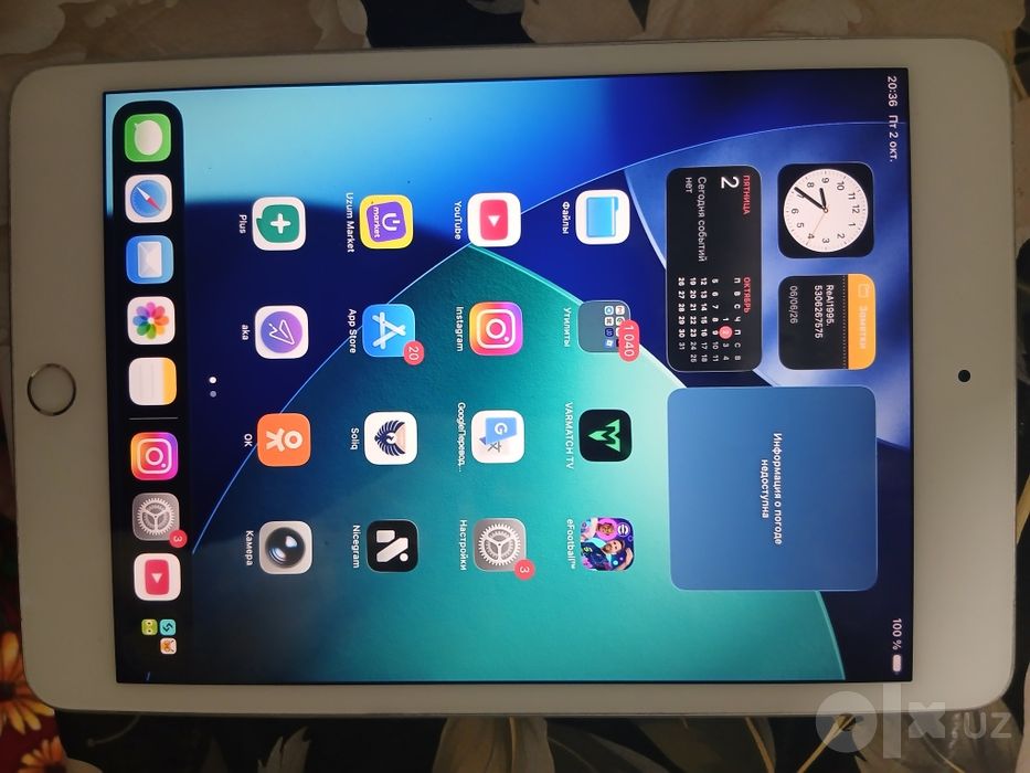 Ipad mini 5 sotiladi 256GB wifi
