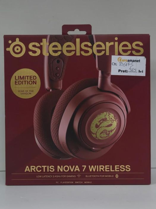 Casti Gaming Wireless SteelSeries Arctis Nova 7 Dragon Edition -P-