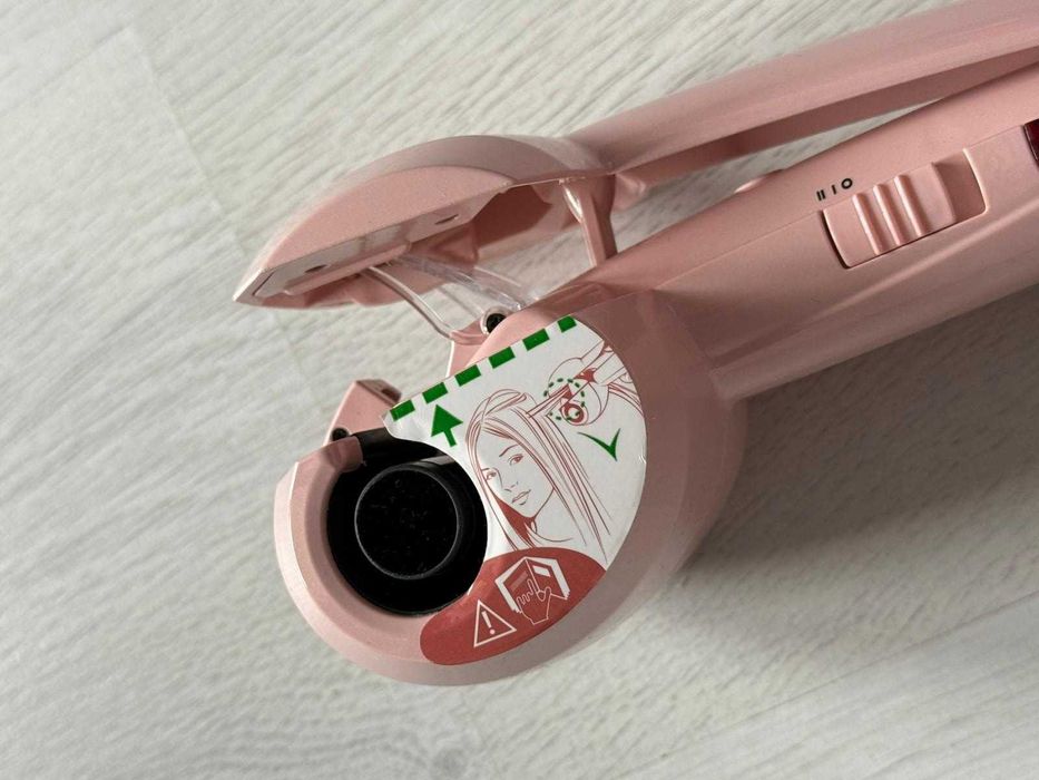 Ondulator automat Babyliss 2664PRE, 205 grade, invelis ceramic, roz