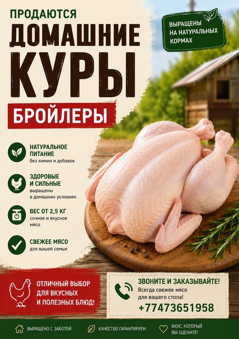 Куры домашние. Мясо бройлера
