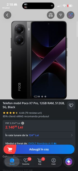 Poco X7 Pro 5G Nou 512GB si 12GB RAM