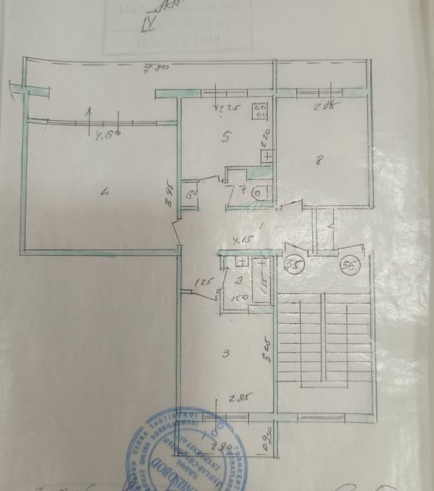 Юнусабад 4 Шохсарой 3/4/4 раздельная, Франция 70м²