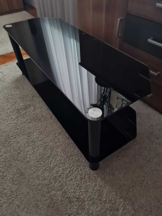 Стъклена масичка за телевизор на две нива! р-р.110/40/40
