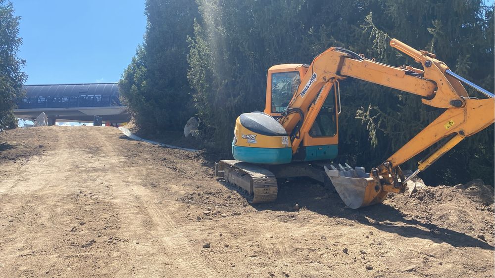 Услуги мини экскаватора, гидромолот, ямобур