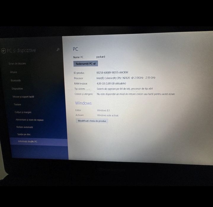 Laptop Packard Bell