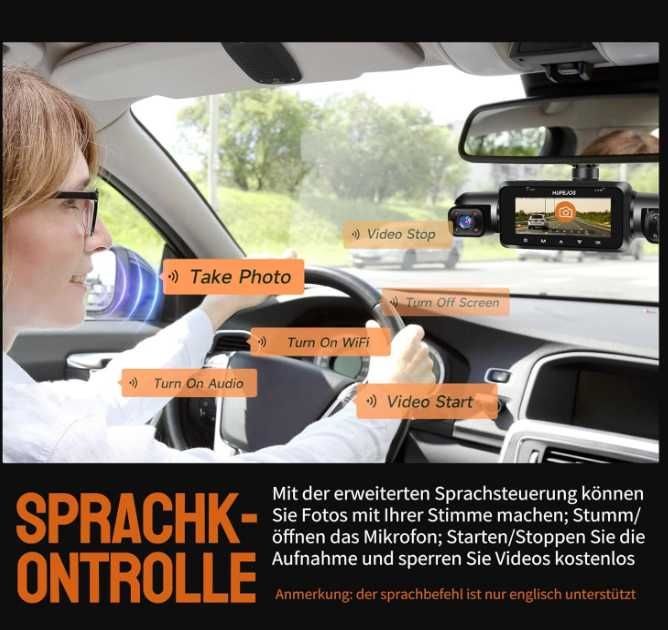 HUPEJOS Dashcam Car 360 Degrees