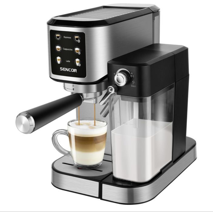 Кафемашина SENCOR SES 4910SS 1000.00 ml, АВТОМАТИЧНА КАПУЧИНО СИСТЕМА, 20.00 bar