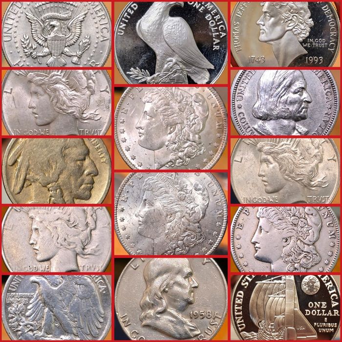 SUA Vechi Morgan Peace Dollar monede argint 90%