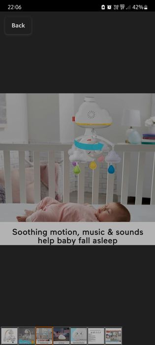 Fisher price  - музикална  играчка за легло