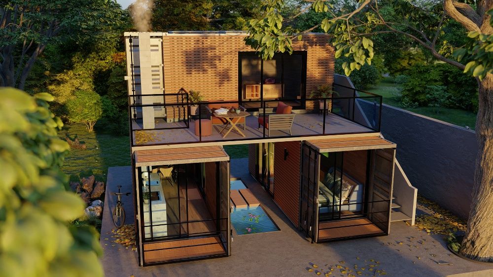 Мобильный домик, офис из контейнера