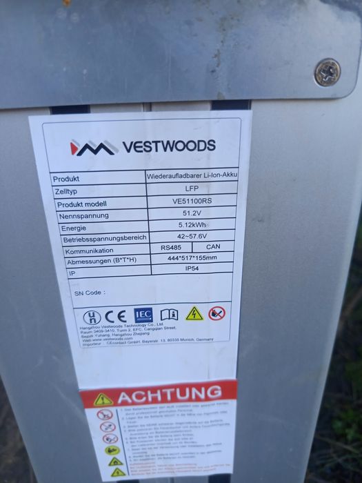 Westwoods battery 5.12 KW LFP4