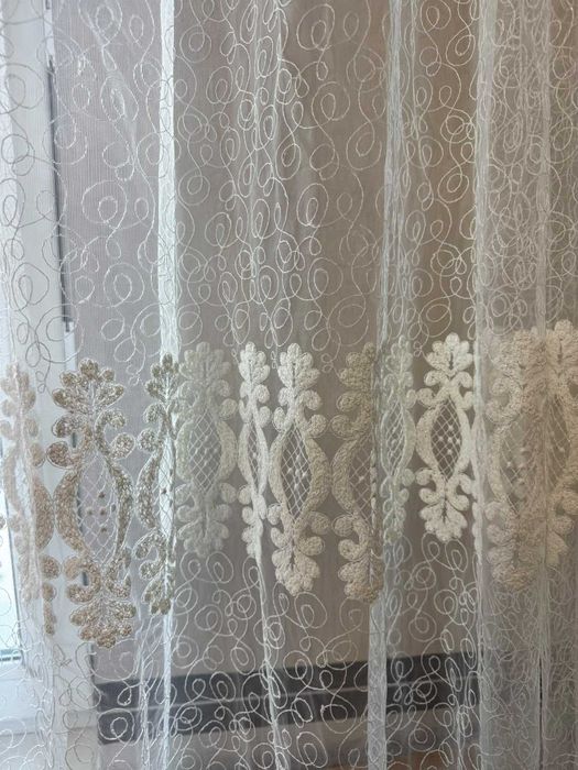 Тюль 2 штуки белая