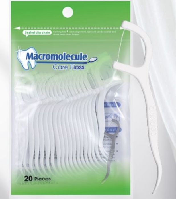 Зубочистка, зубная нить, флоссер набор 20 шт