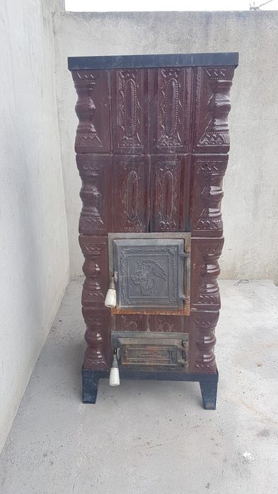 Vand teracota pe lemne cu plita de gatit 4 rânduri