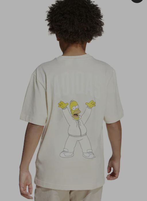 Тениска с шарка на Simpsons Adidas