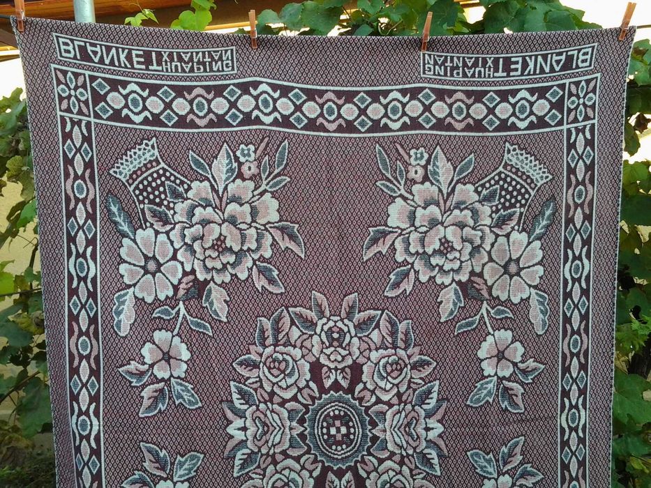 patura cu fete, model floral 140*180 cm