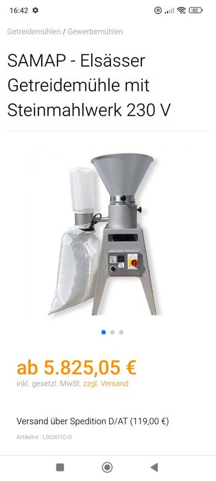 Moara Samap cereale cu pietre industiala