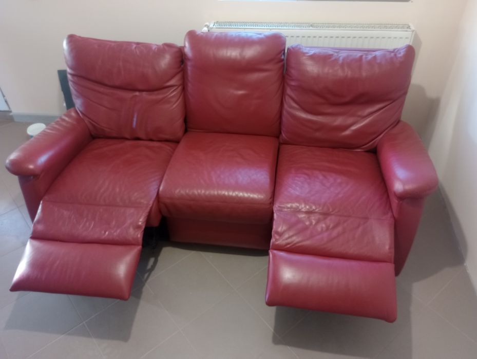 Canapea piele cu recliner