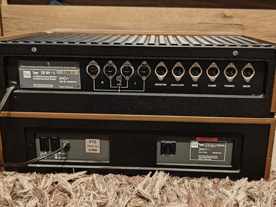 Amplificator+ tuner Dual CV 121 și amplificator + tuner Grunding Fine