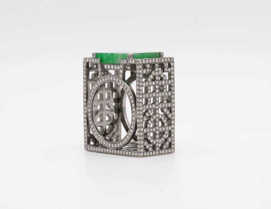 Кольцо Мишель Обамы с нефритом