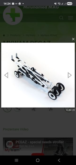 Căruciorul PEGAZ produs de compania MyWam