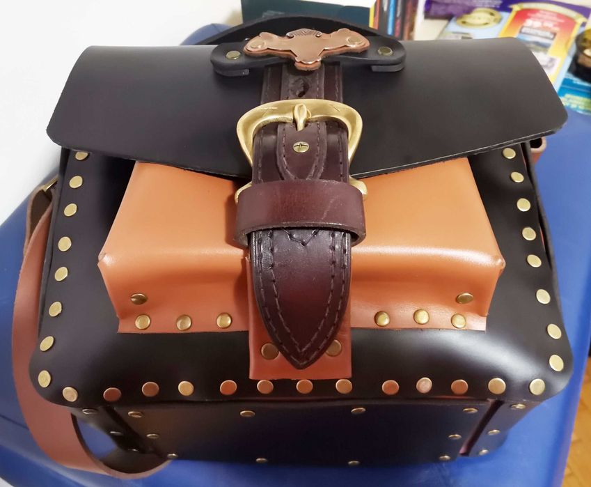 Geanta piele de bizon unicat  - Zewe Leathercraft