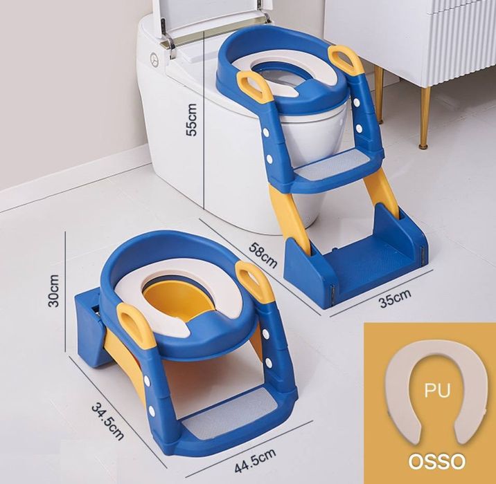 Детское сиденье для унитаза с лесенкой.