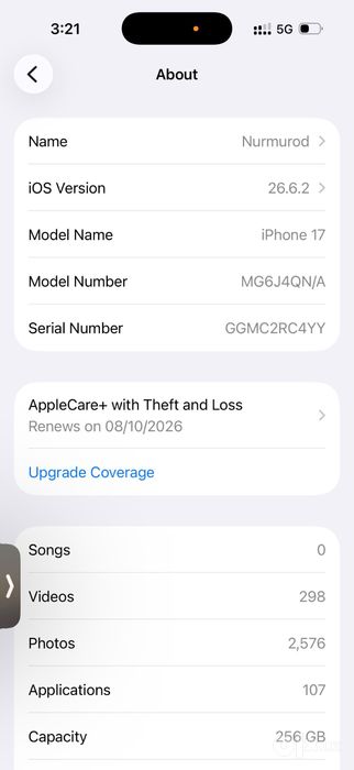 Iphone 17 100% yomkst