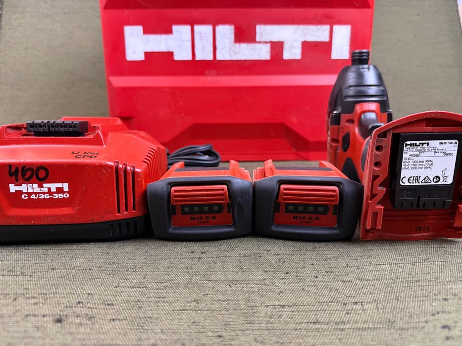 Hilti SID 14-A импакт ударен винтоверт с 2 батерии и зарядно