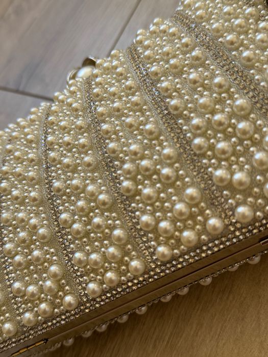 Чанта за булка с перли